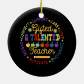才能ある才能ある先生の感謝の週 セラミックオーナメント (裏面)