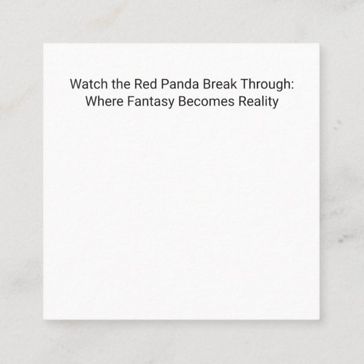 才能が破れる。 スクエア名刺 (裏面)