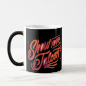 才能を示すタイポグラフィモダンマグカップ モーフィングマグカップ (左)