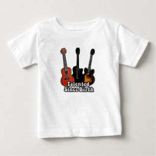 才能優れた誕生。ヴィンテージカラフルギター ベビーTシャツ