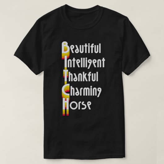 才能知性があるある美魅力的馬 Tシャツ (デザイン正面)