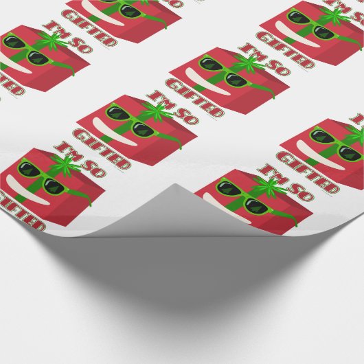 才能豊かなおもしろいクリスマス現在のユーモア漫画 ラッピングペーパー (角)