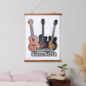 才能超誕生。ヴィンテージカラフルギター 吊り下げ型タペストリー (寝室)