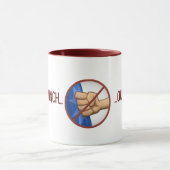 "打たないで下さい私達の車"を マグカップ (中央)