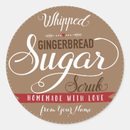 打たれたジンジャーブレッドはラベルのカスタムなメーソンジャーをごしごし洗います ラウンドシール