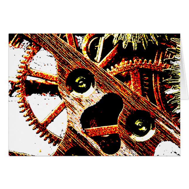 打たれた時計のギア (正面横)