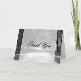 打たれた道のサンキューカードを離れて サンキューカード