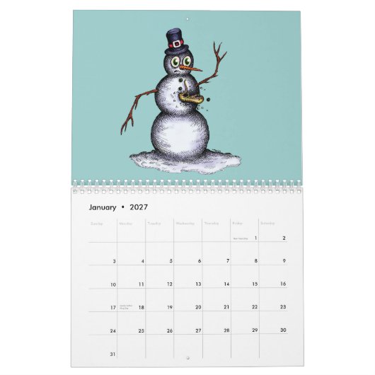 打たれた道-風変わりな芸術トリック「による「のnおもしろいを離れて カレンダー (1月 2027)