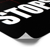 打ちストップ負かしたハートポスター ポスター (角)