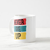 打ち上げ与えて懸命の仕事。 コーヒーマグカップ (正面左)