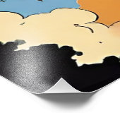 打ち上げ宇宙ロケットレトロ光沢ポスター フォトプリント            (角)