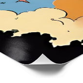 打ち上げ宇宙ロケットレトロ光沢ポスター ポスター (コーナー)