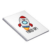 打ち上げ準備バッチリのユーモアロケットの駒 ノートブック (右側)