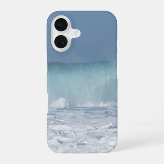 打ち寄せる波の写真 iPhone 16ケース (裏面)