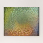 打ち数々の色の金属パターン ジグソーパズル (横)