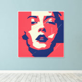 打ち砕かれた視線 キャンバスプリント (インサイチュ (ウッドフロア))