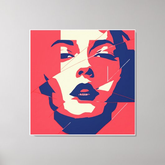 打ち砕かれた視線 キャンバスプリント (正面)