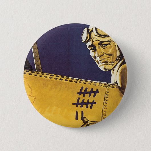 打ち負かす 缶バッジ (正面)