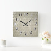 打ち銀 スクエア壁時計 (ホーム)