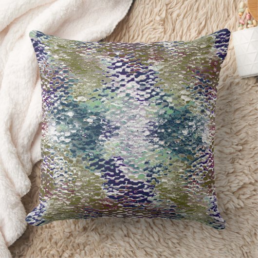 打ったガラスの下絵を描のシンと（ばちゃばちゃ）跳ねる クッション (ブランケット)