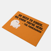 打つ必要はないポメラニア犬 ドアマット (アングル)