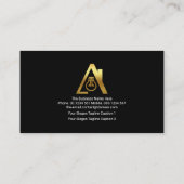 打つ緑の電波パルス電気技師 名刺 (裏面)