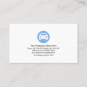 打つ青い水が泡立って洗車場に 名刺 (裏面)