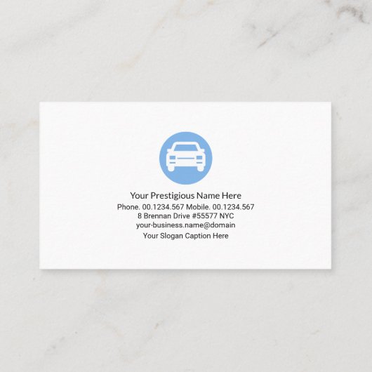 打つ青い水が泡立って洗車場に 名刺 (裏面)