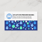 打つ青い水が泡立って洗車場に 名刺 (正面)