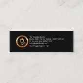 打つ青い電気稲妻波電気技師 スキニー名刺 (裏面)