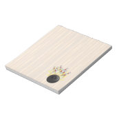 打て！ボーリングボールとピン ノートパッド (回転)