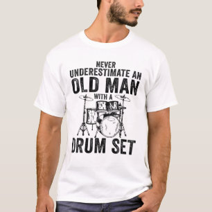打カッコいい楽器演奏者打楽器用ドラマーアート Tシャツ