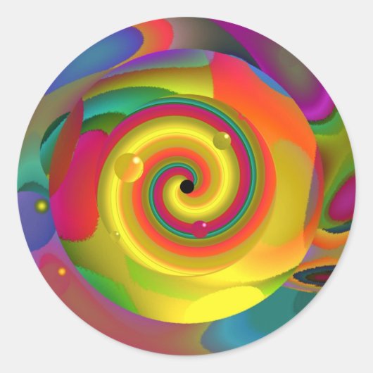 打サイケデリックつ ラウンドシール (正面)
