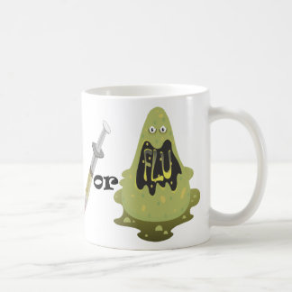 打撃かインフルエンザ コーヒーマグカップ