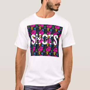 打撃のネオンのティー Tシャツ