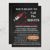 打撃の卒業の招待を呼ぶために用意して下さい 招待状 (正面/裏面)