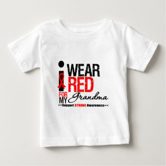 打撃の認識度私は私の祖母のための赤いリボンを身に着けています ベビーTシャツ