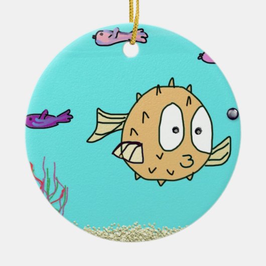 打撃の魚 セラミックオーナメント (正面)