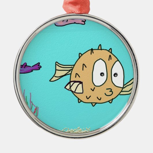 打撃の魚 メタルオーナメント (正面)