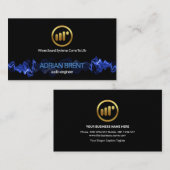 打撃を与える青い電気音響技術者 名刺 (正面/裏面)