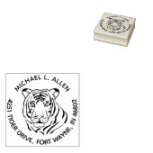 打撃タイガーラウンド差出人住所 ラバースタンプ (押印)