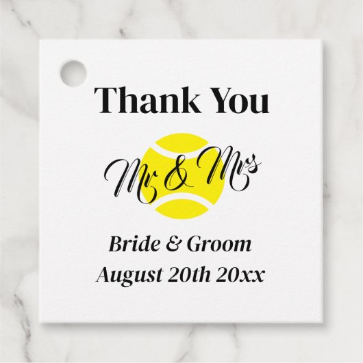 打撃テニスパーソナライズされたテーマ結婚ズ フェイバータグ (正面)