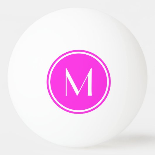打撃ピンクカスタムモノグラムピンポンボール 卓球ボール (正面)