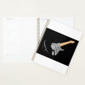 打撃ブラックエレキギターミュージカル楽器 プランナー手帳 (ディスプレー)