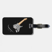 打撃ブラックエレキギターミュージカル楽器 ラゲッジタグ (裏面横)