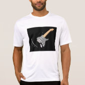 打撃ブラックエレキギターミュージカル楽器 Tシャツ (正面)