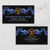 打撃ブルー電気稲妻波電気技師 名刺 (正面/裏面)