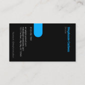 打撃プロフェッショナルブラックブライトブルー 名刺 (裏面)