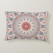 打撃モダン万華鏡のように千変万化するパターンマンダラフラクタルアート アクセントクッション (裏面)