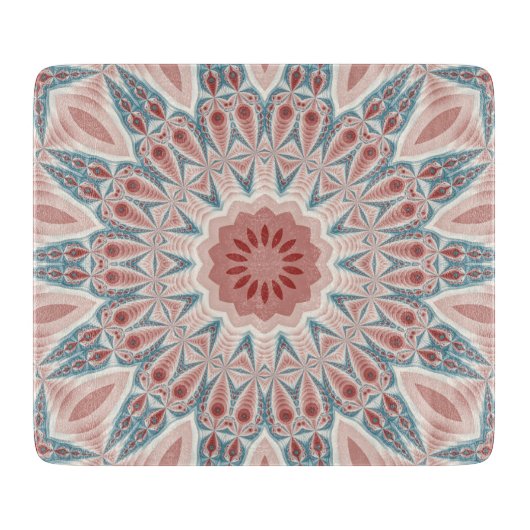 打撃モダン万華鏡のように千変万化するパターンマンダラフラクタルアート カッティングボード (正面)